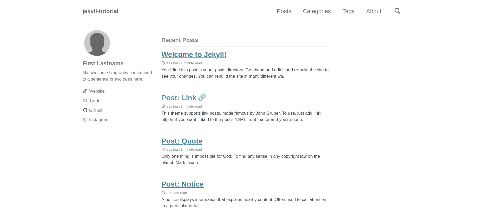 jekyll github pages